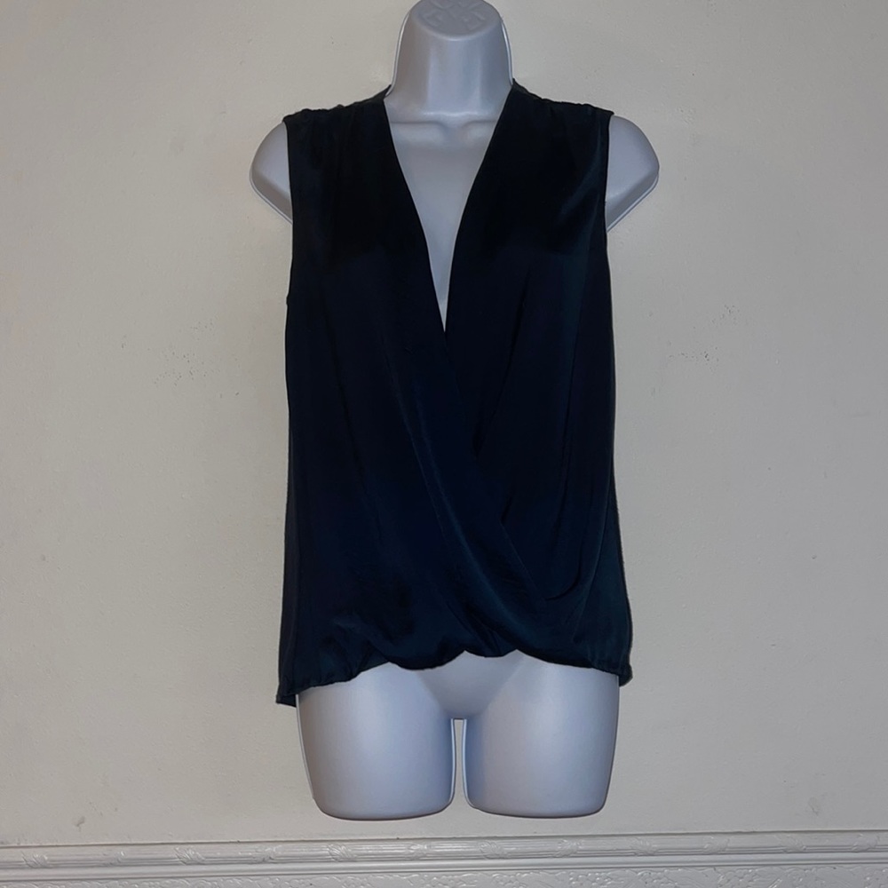 Silk Blouse by “Vince” Faux wrap around  Size XXS NWOT